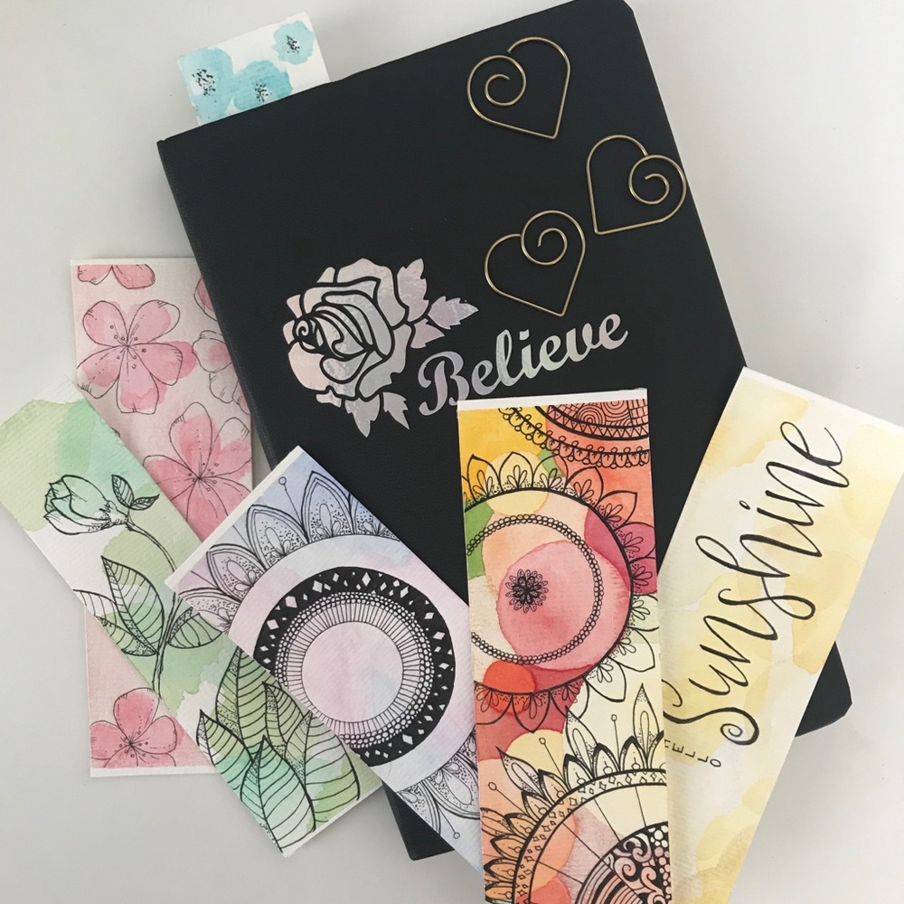 Handmade Watercolor Bookmarks 🔖